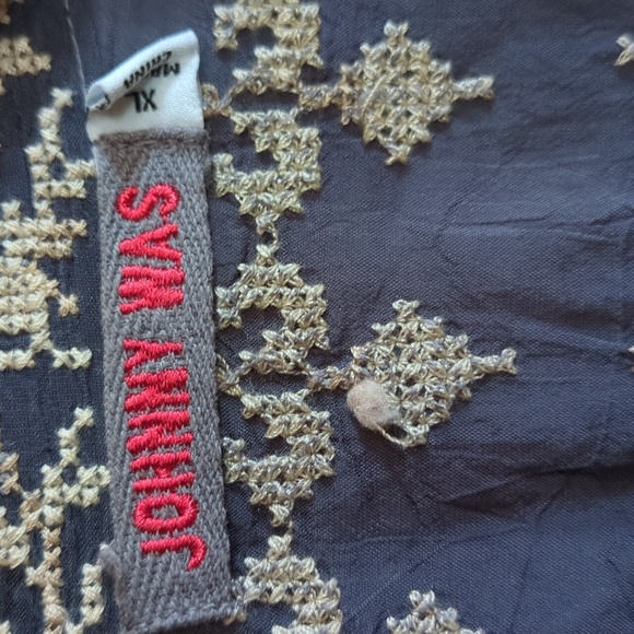 Johnny Was Grey Floral Embroidered 'Helena' Kimono XL - Picture 9 of 10